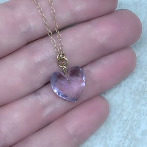 
                  
                    Gold Amethyst Heart Necklace
                  
                