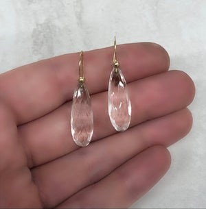 
                  
                    Gold Crystal Quartz Droplet Earrings
                  
                