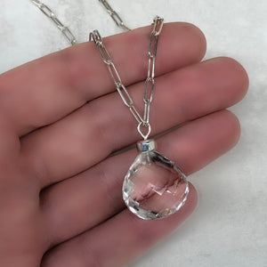 
                  
                    Crystal Quartz Droplet Necklace
                  
                