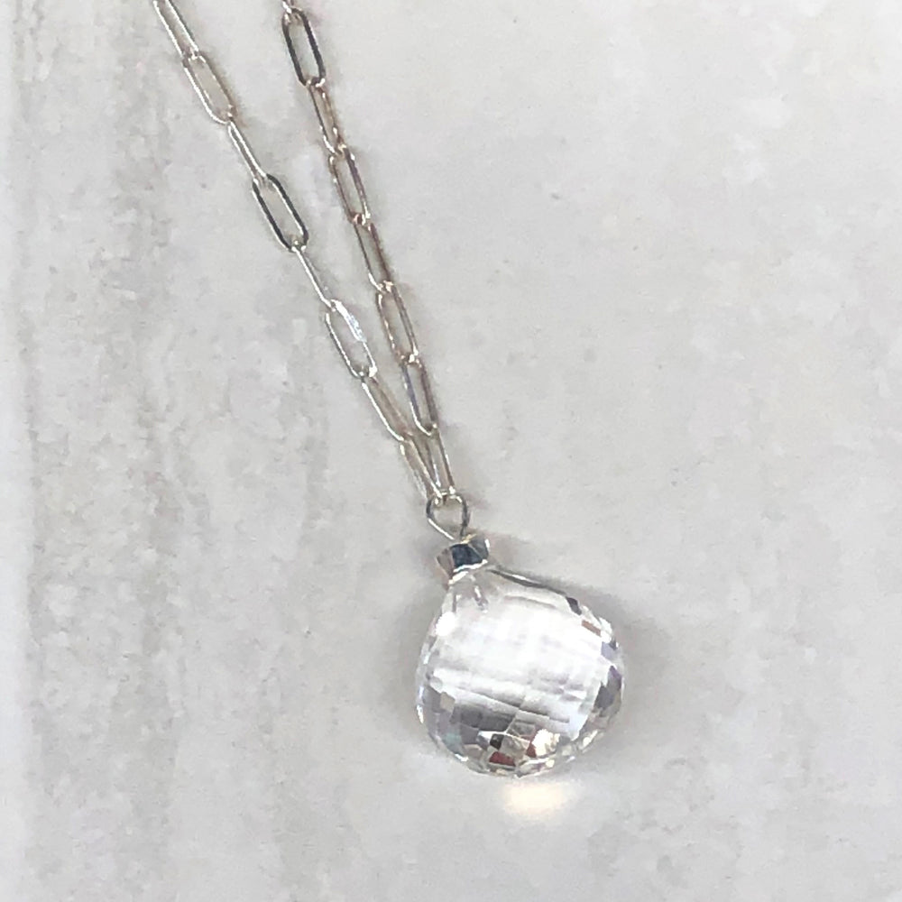 
                  
                    Crystal Quartz Droplet Necklace
                  
                