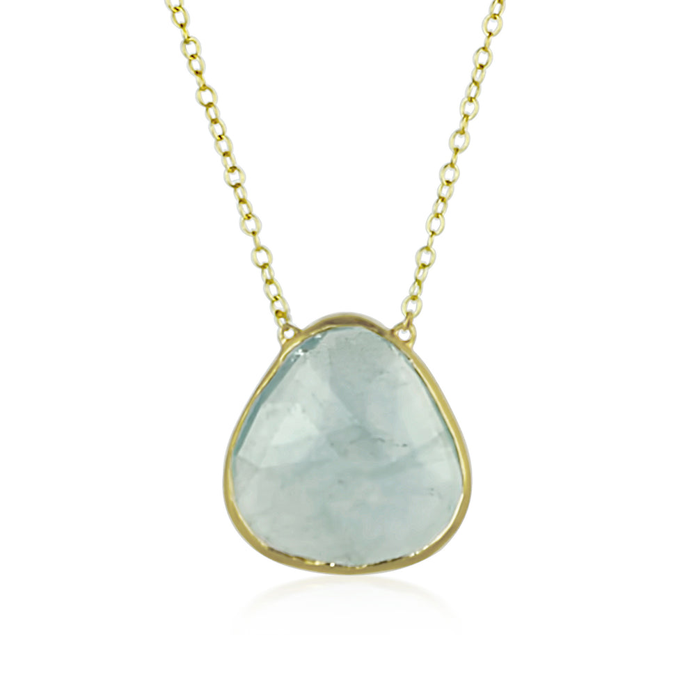 Organic Aquamarine Pendant Necklace | Eli Halili