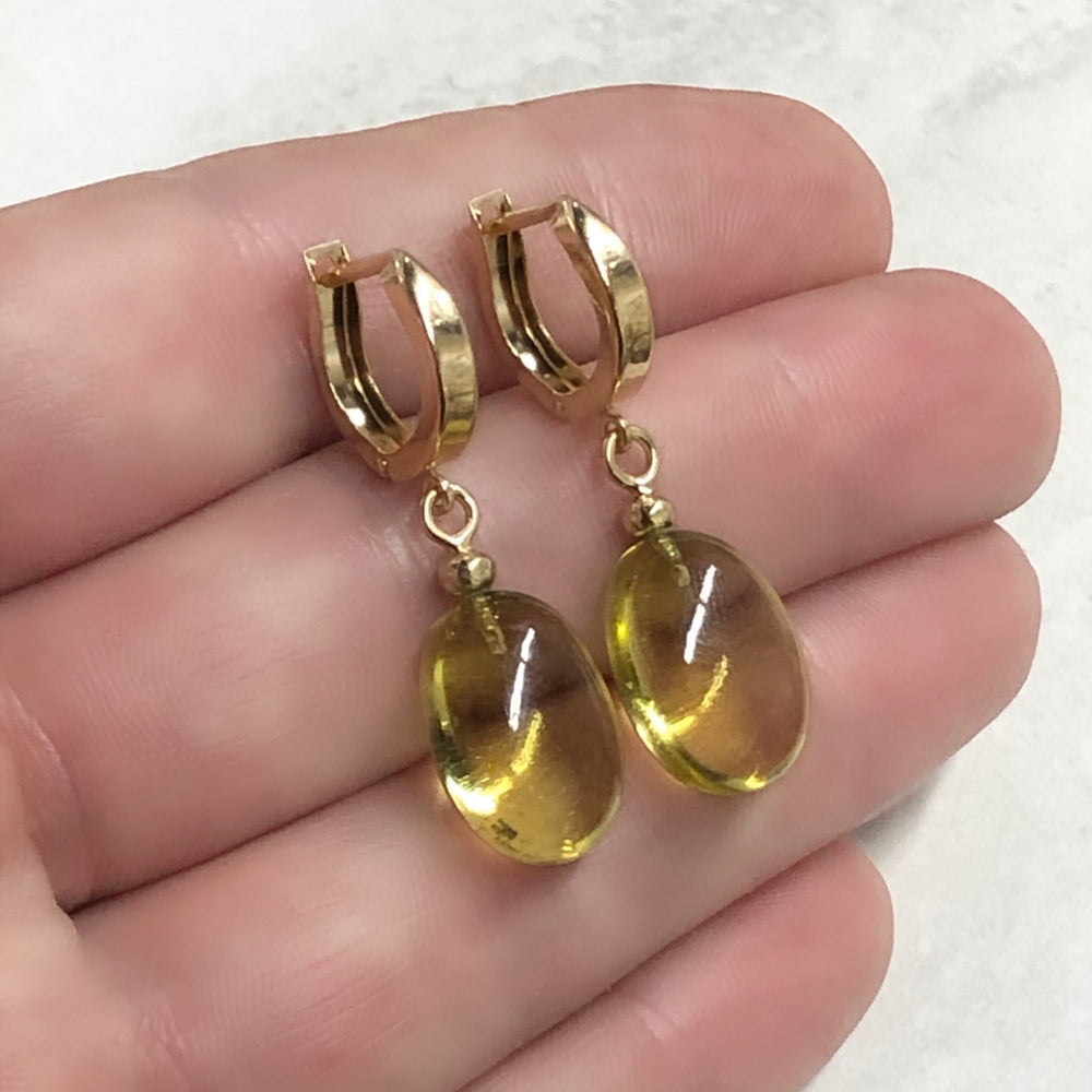 
                  
                    Lemon Quartz Tumble Earrings
                  
                