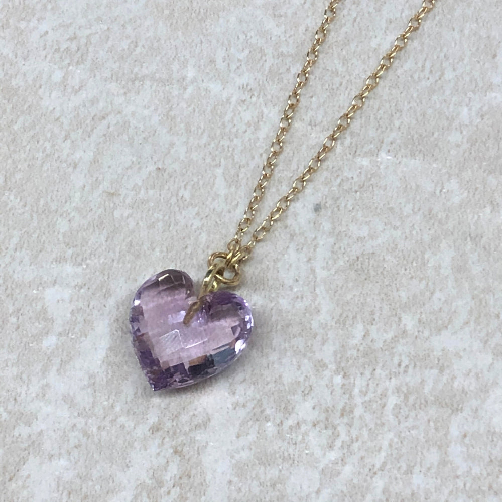 
                  
                    Gold Amethyst Heart Necklace
                  
                