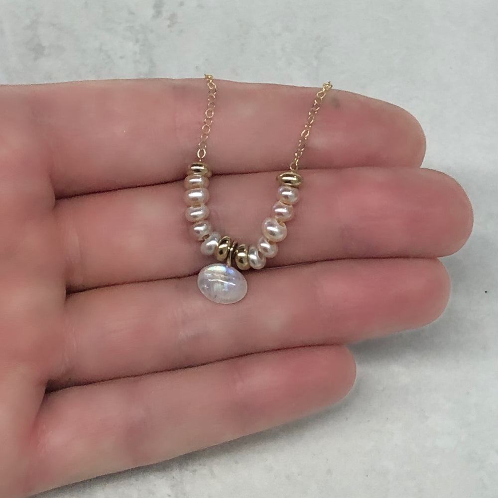 
                  
                    Moonstone and Pearl Necklace
                  
                