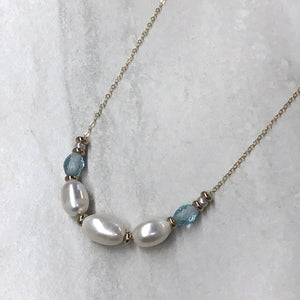 
                  
                    Pearl and Aquamarine Necklace
                  
                