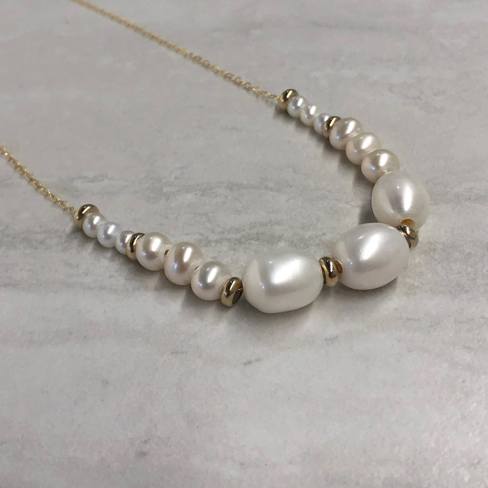 Graduated Triple Pearl Necklace